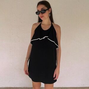 black and grey shirt dress We11done Black Womens Twisted Shirt Dress Black / L